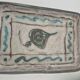 Massier Vallauris enamelled ceramic pocket emptier – polychrome floral decoration