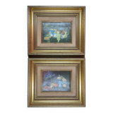 Paire de Nature morte, huile sur toile