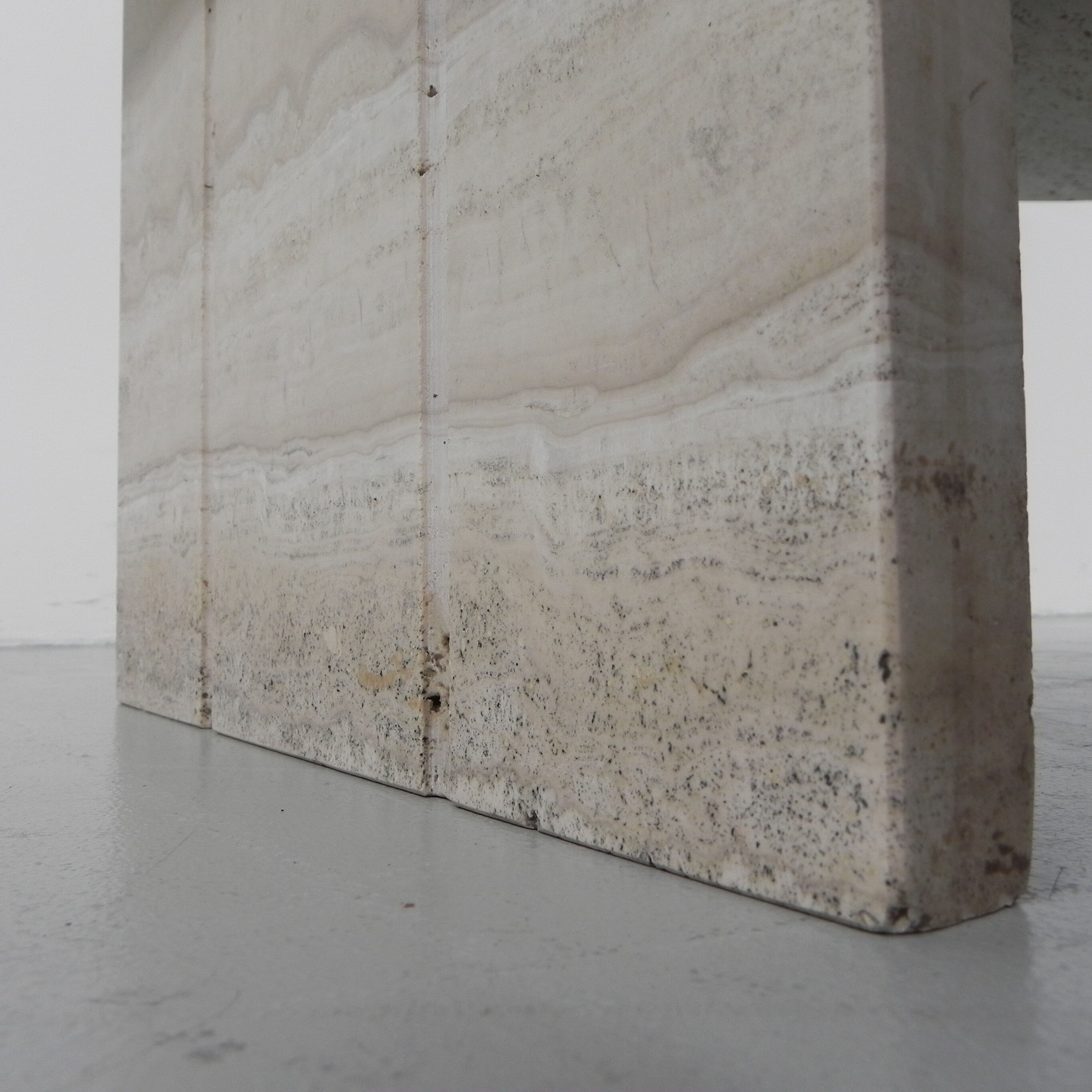 Travertine coffee table