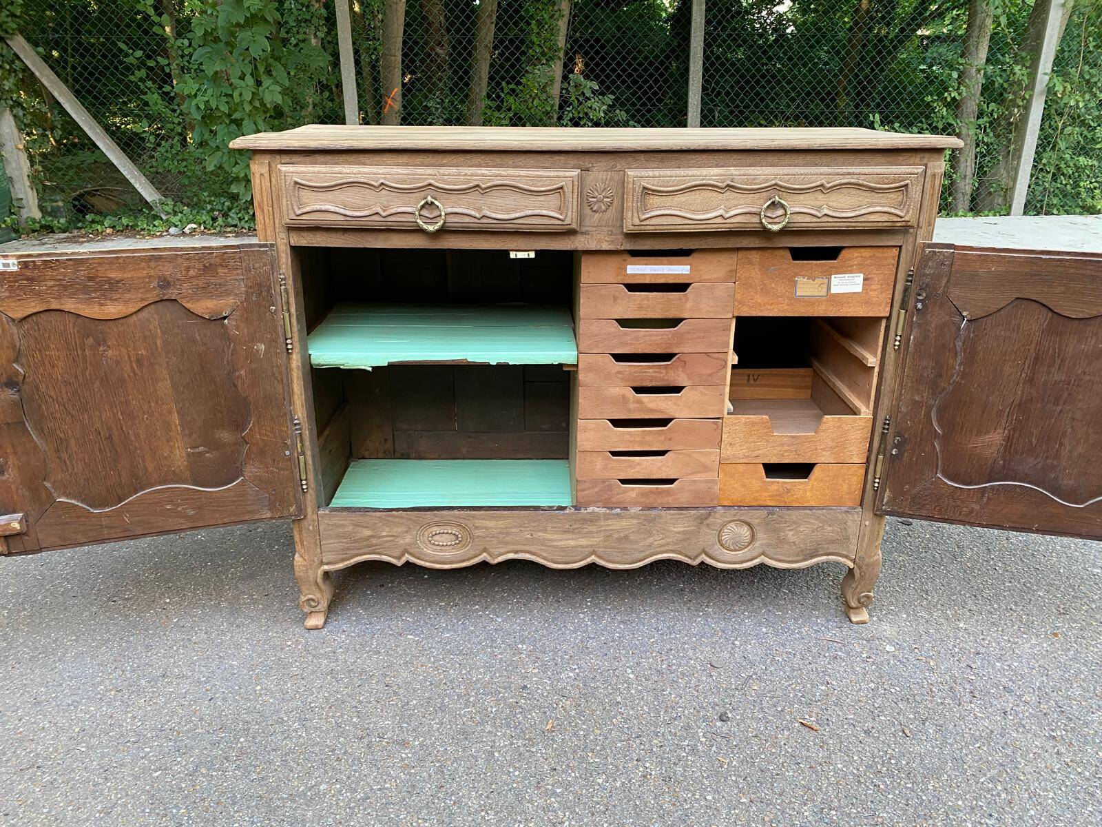 Louis XV sideboard renovated in solid oak, 18th century