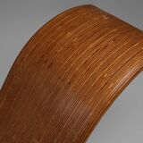 Mid-century stack-laminated lounge chair by Tiller Lesser, Germany 1990