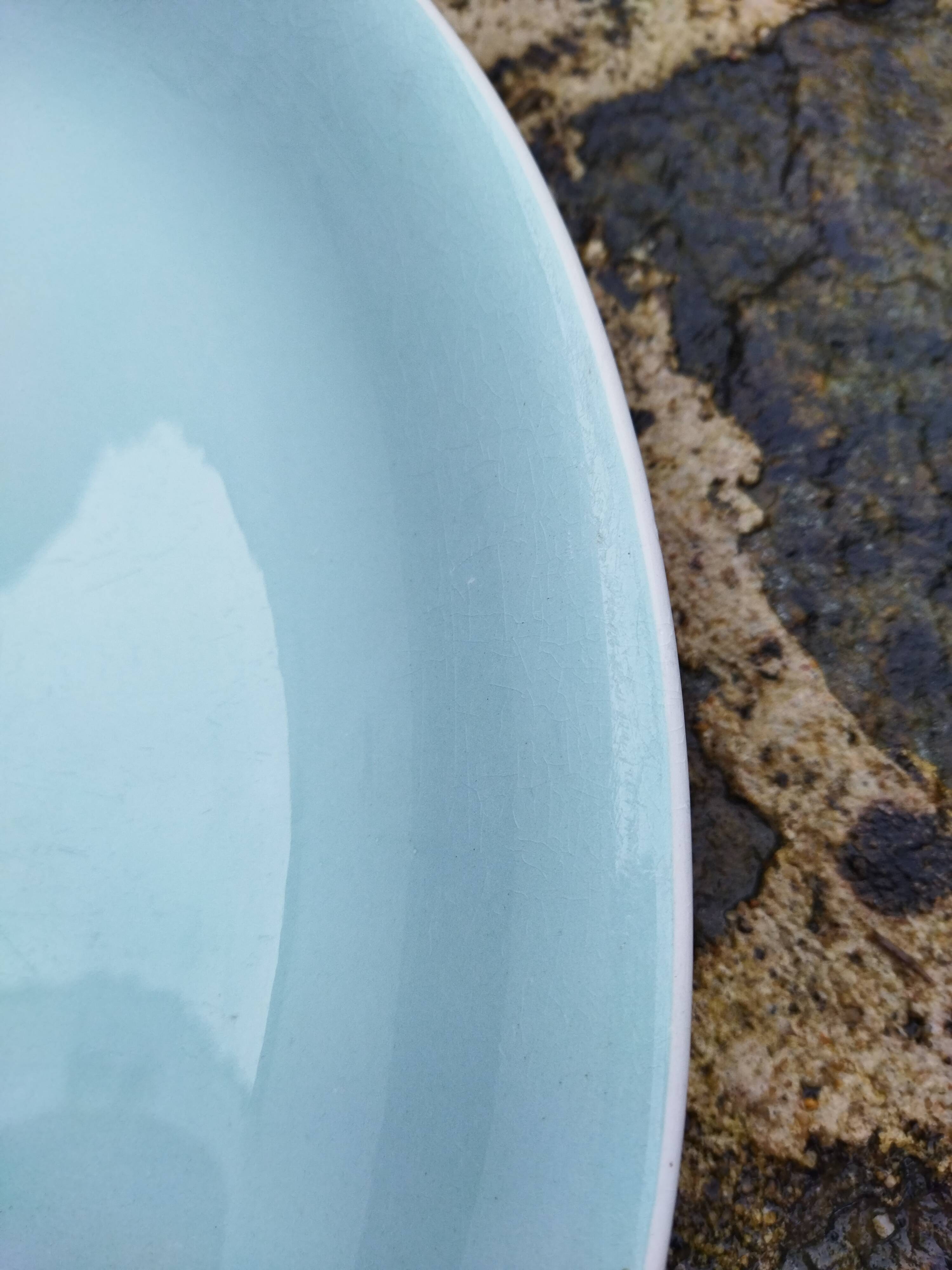 Semi-porcelain dish Céranord celadon green