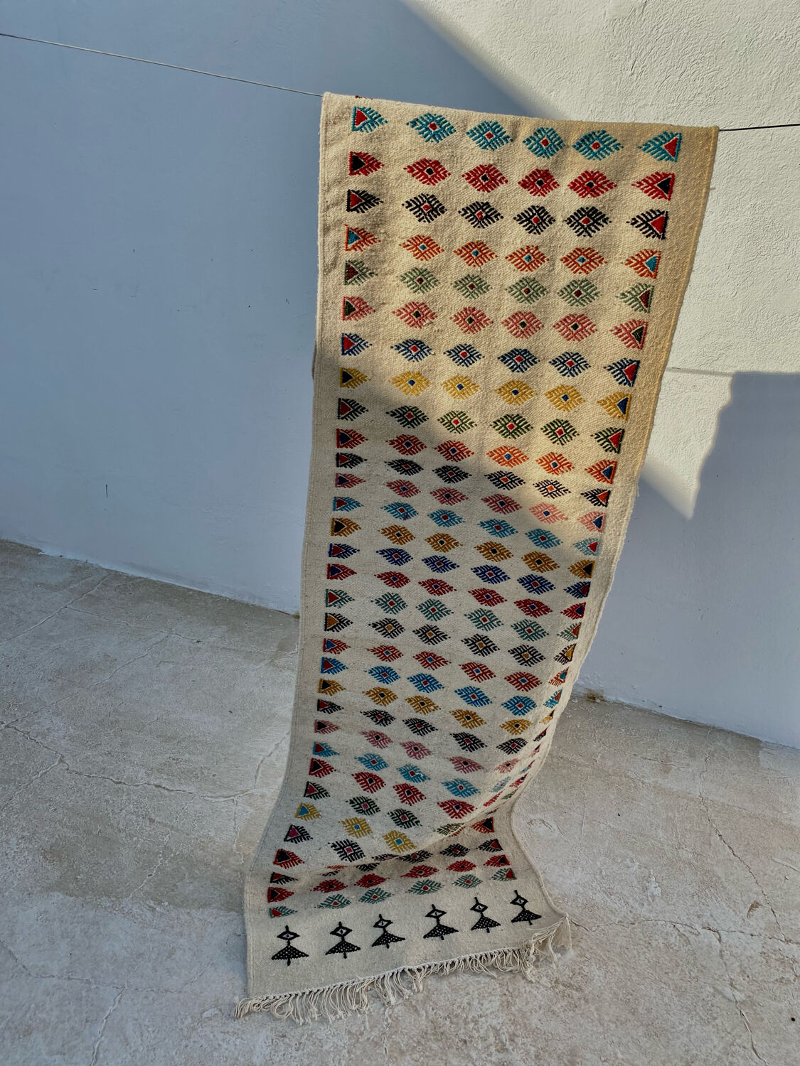 Berber corridor carpet in long wool