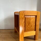 Vintage solid pine bedside table