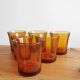 Set of 6 Duralex amber glasses
