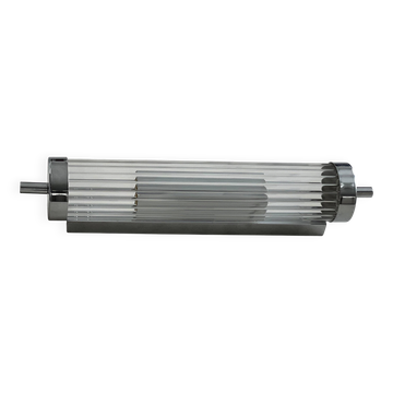 Art Deco Wall Sconce / Applique in Chrome and Fluted Glass , Several Available
