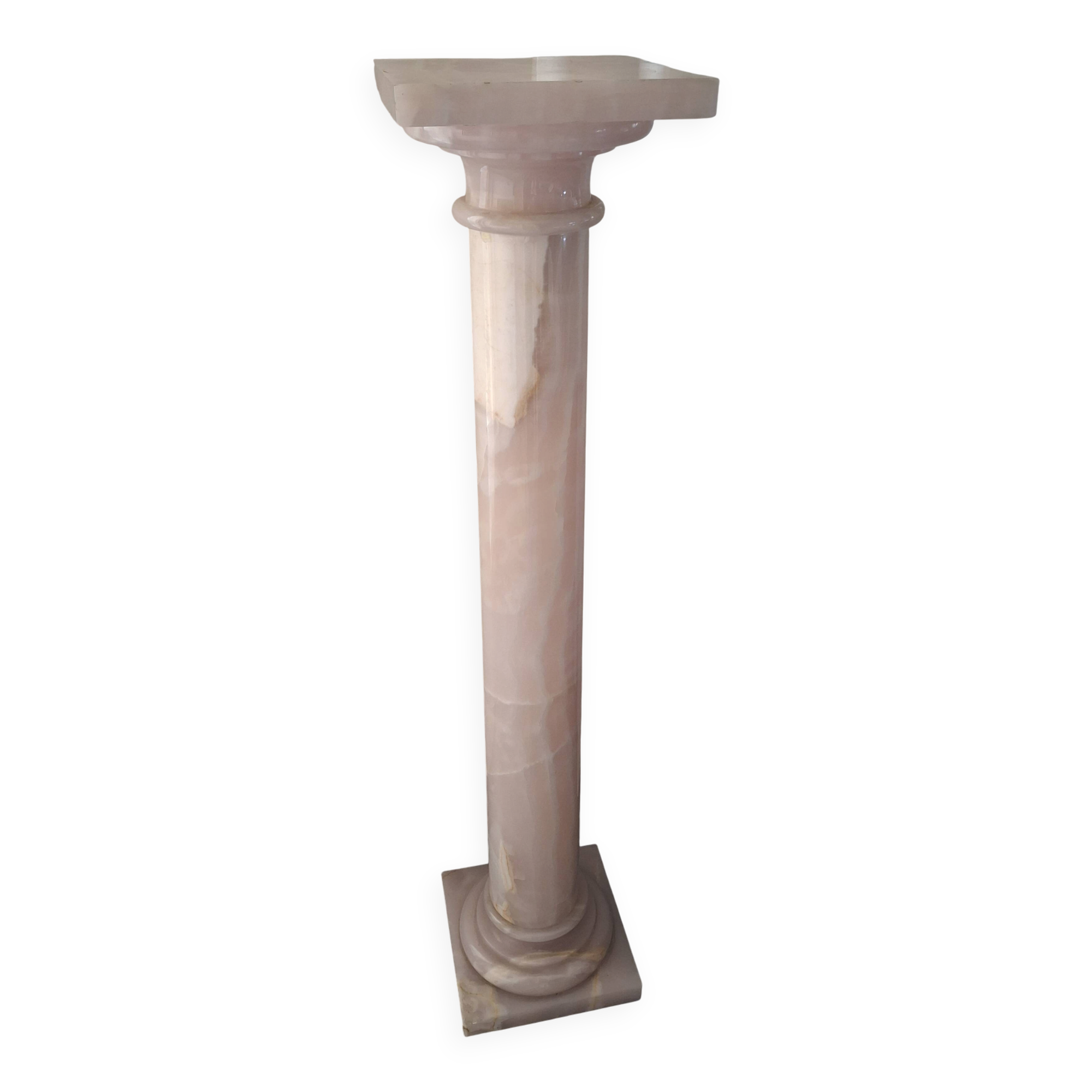 Italian decorative column from the 1960s in pink marble.
