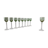 9 liquor glasses early xx th