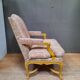 Pair of louis xv style upholstered armchairs