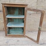 Antique Art Deco wall display case in Burmese teak