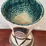 Signed Accolay ceramic vase, France 1950