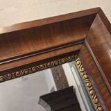 Antique beveled edge mirror in walnut frame, circa 1850