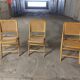 Set de 3 chaises  cannées  pliantes vintages 70