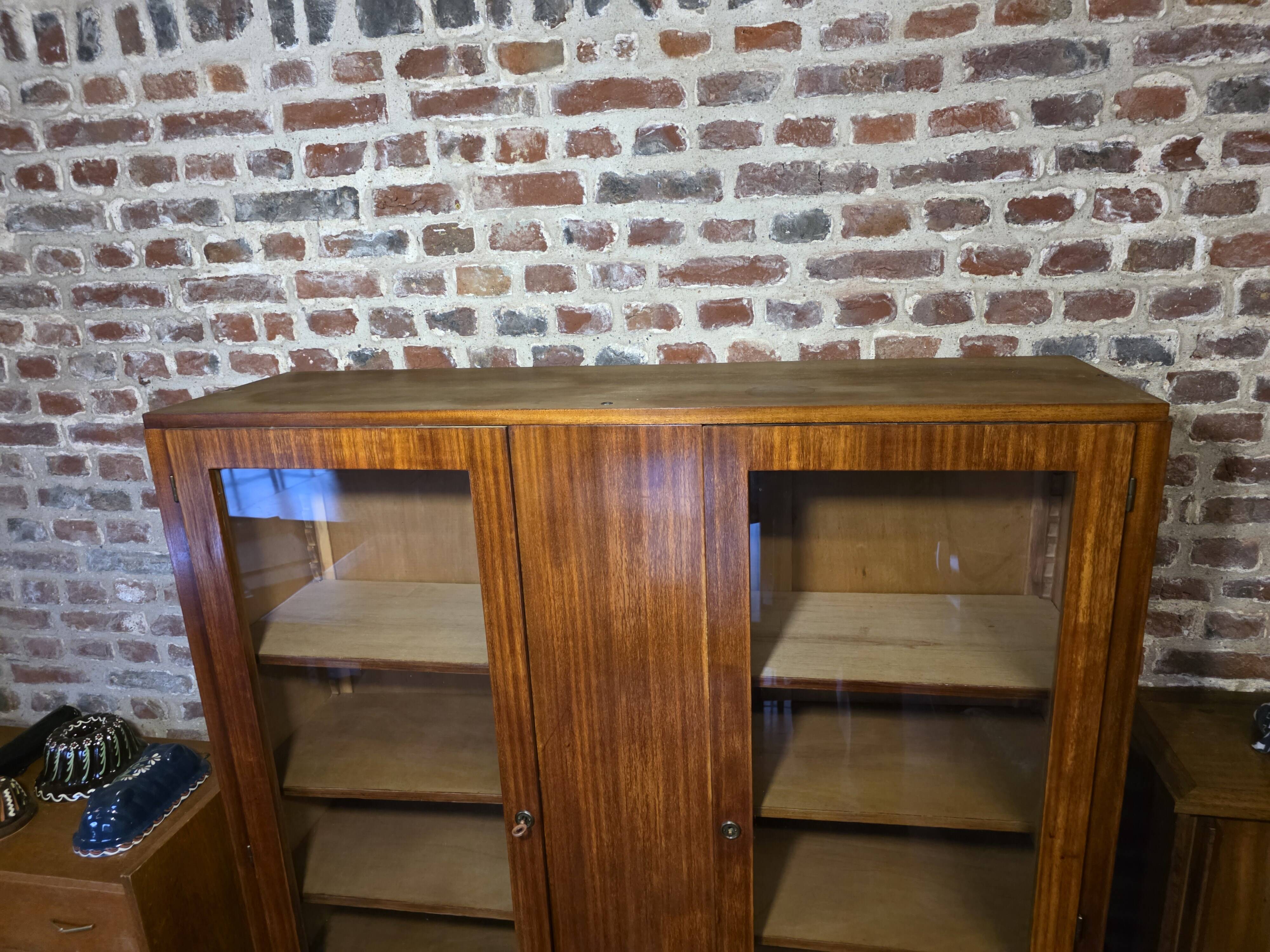 Art Deco mahogany library from the 1930s.