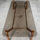 Table basse vintage cuivree 1950