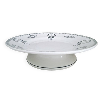 Assiette montée en faïence terre de fer