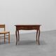 French Provincial Oak Table with Two Drawers, France, 19th Century