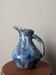Vintage ceramic carafe, artisan handle vase, country decoration.