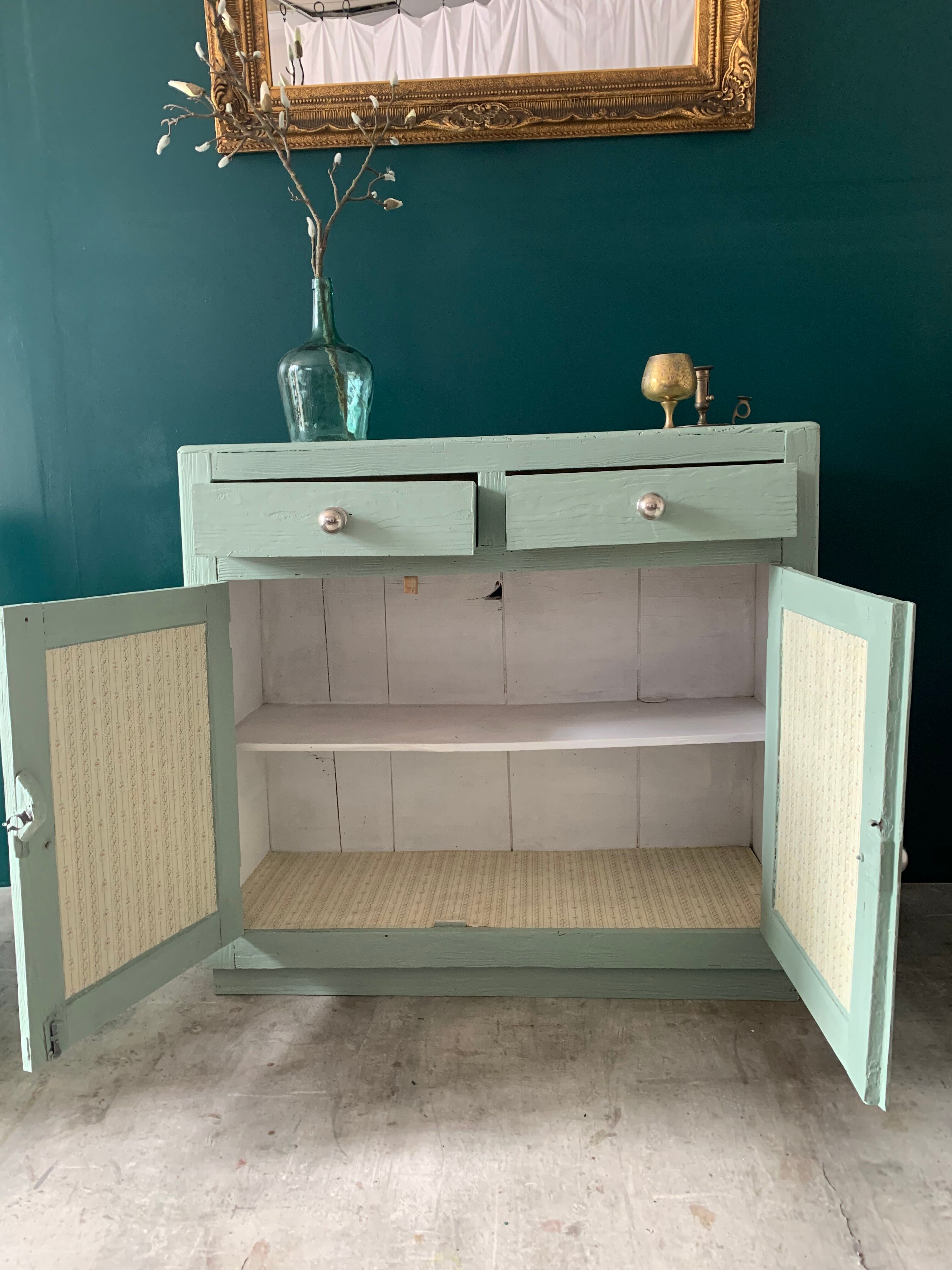 Old green "country" buffet