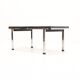 Mid century grey limestone and chrome coffee table 1960