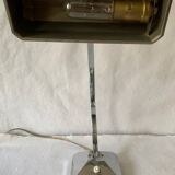 Art deco desk lamp in chrome metal, 1920