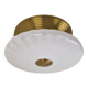 Large Mid-Century Italian Murano Swirl Glass Flush Mount, 1970s