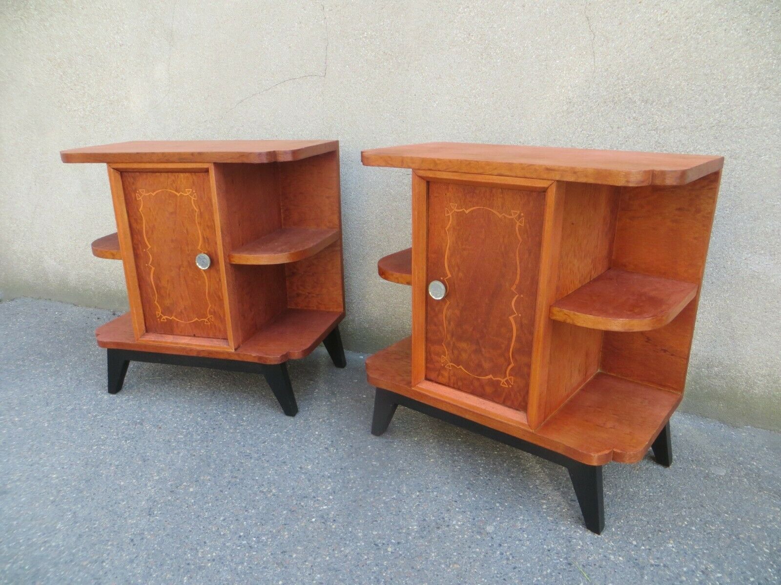 Pair of art deco bedside tables