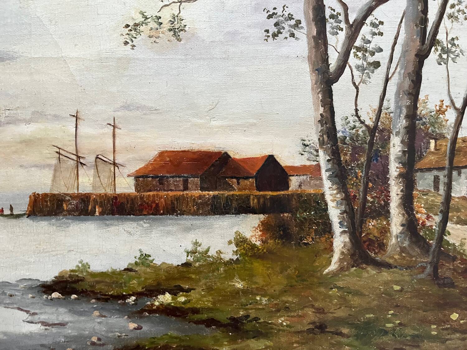 Painting: oil on canvas - seaside landscape