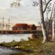 Painting: oil on canvas - seaside landscape
