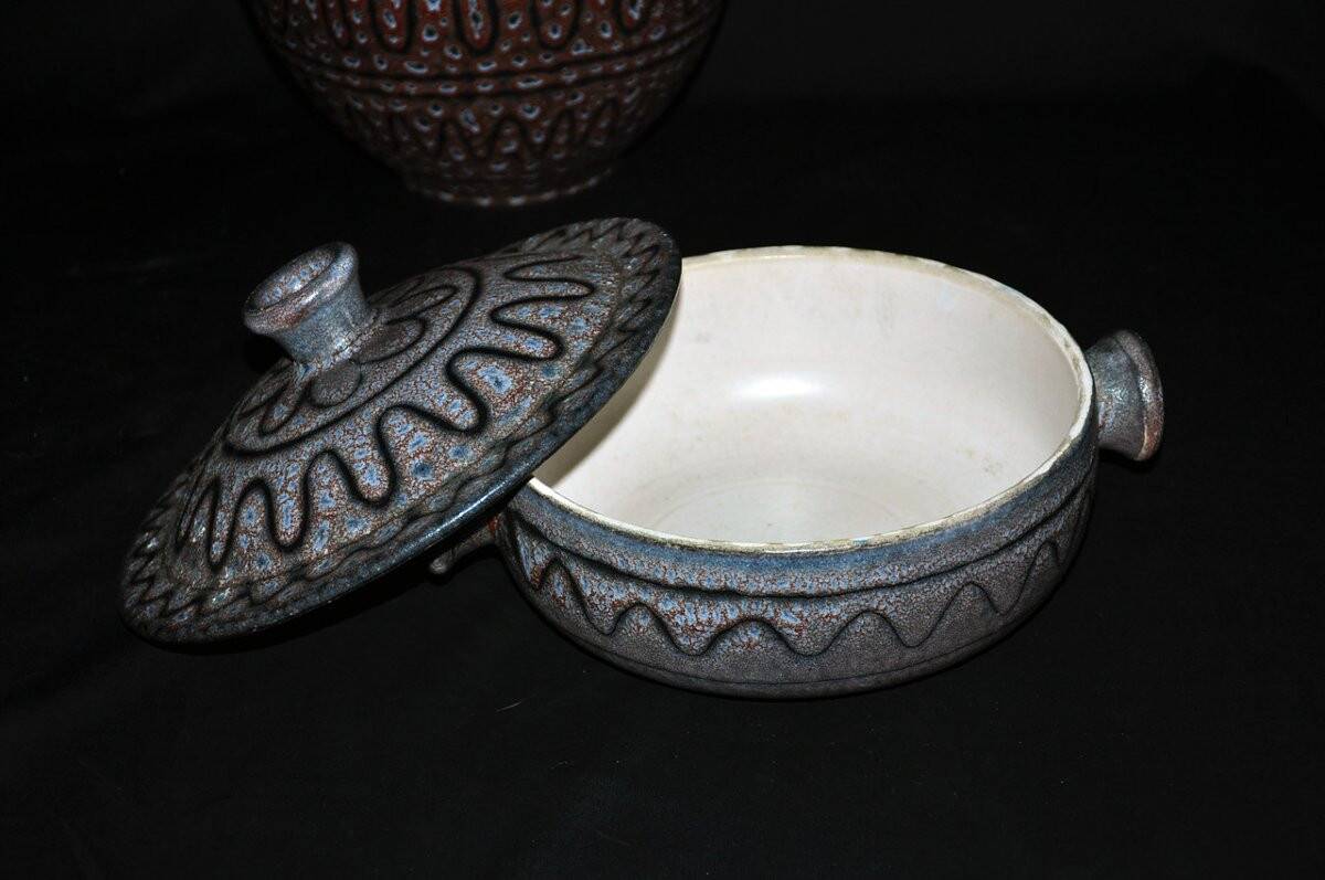 Ceramic set signed Jean Austruy circa 1970