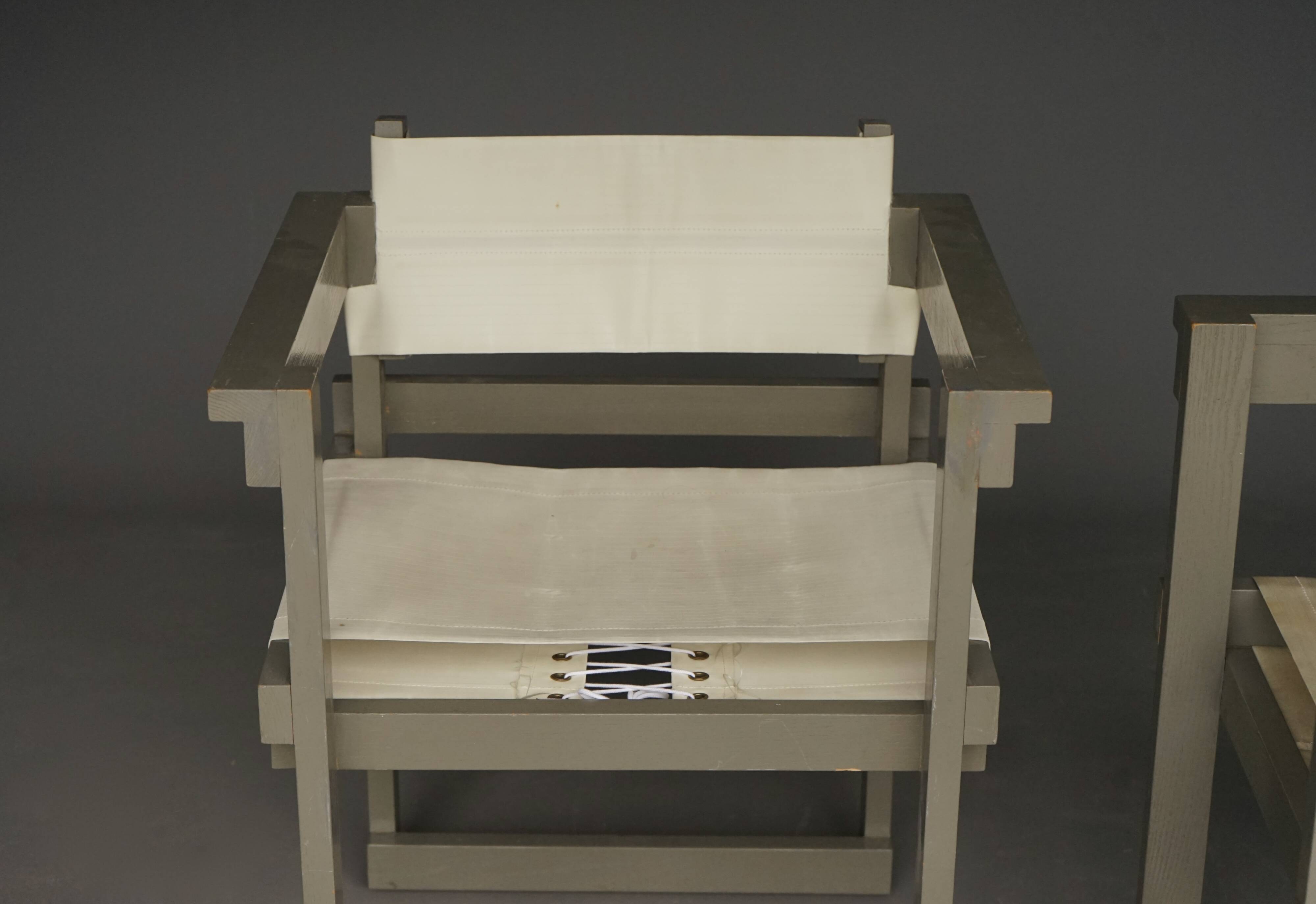 Dutch Modernist Side Chairs, Set of 2