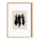 Contemporary painting on paper - black feathers - signed Eawy