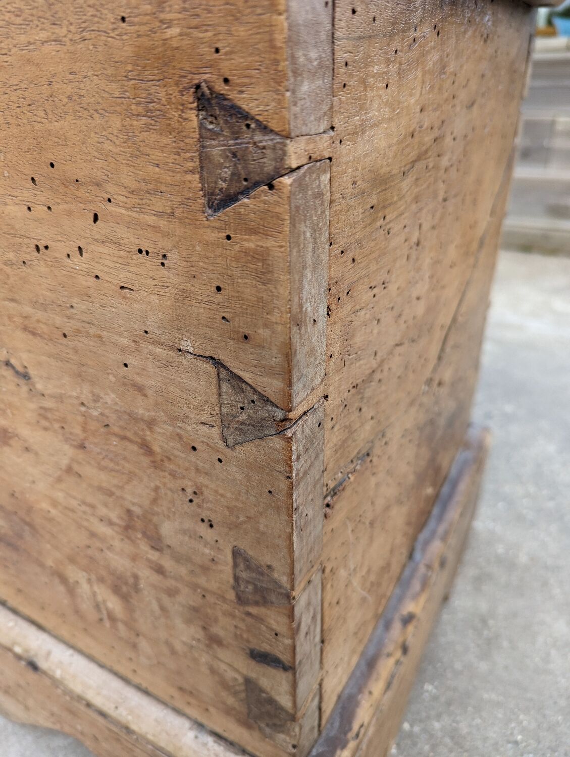 Rustic solid oak storage chest