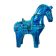 Italian ceramic horse Rimini Blu from the mid-century by Aldo Londi for Bitossi.
