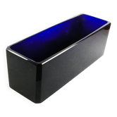 Bol à fruits Art Déco, cristal cobalt, conçu par J. Hoffmann, tchèque, années 1930.