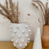 White revamped vintage vase