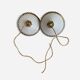 Old pairs of vintage white opaline pendant lights