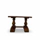 A small, rustic walnut wooden table, crafted from solid walnut wood, 1