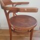 Wooden bistro chair with armrests