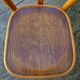2 bistro chairs from 1905 by KOHN No. 187, wooden seats with 5 fleur-de-lis motifs