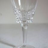 8 vintage Vannes crystal white wine glasses