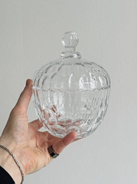 Antique glass candy box