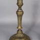 Pair of fluted bronze candlesticks Louis XVI period 27 cm
