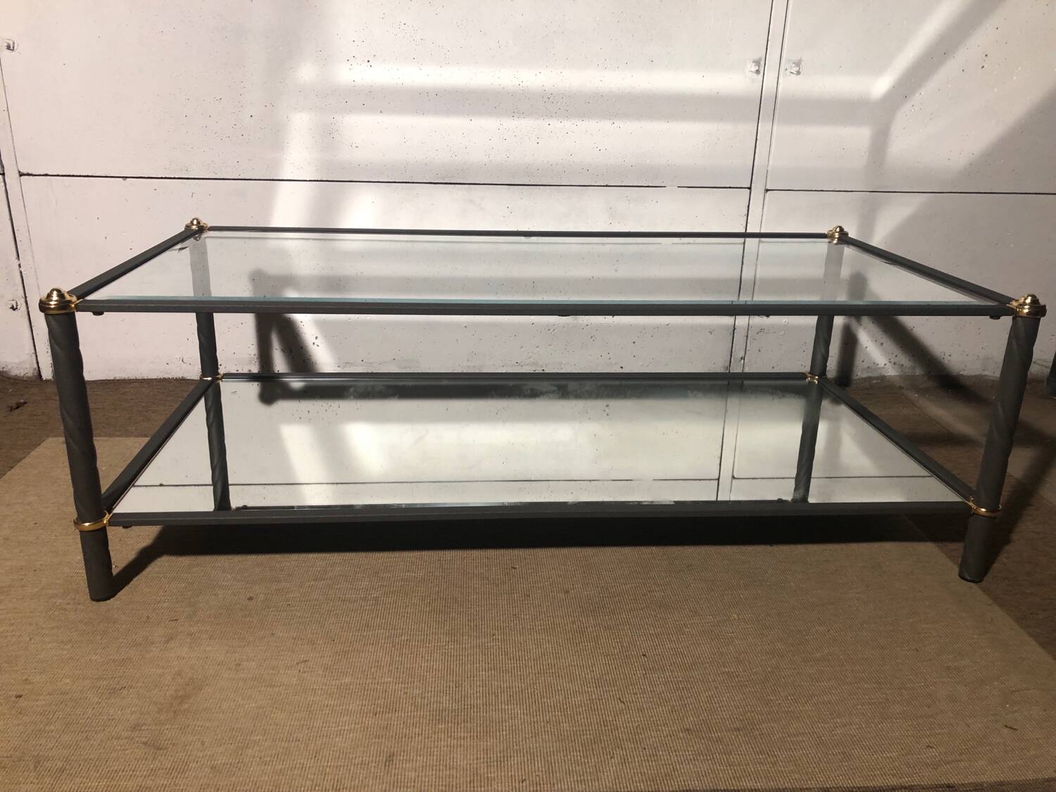 1970s mirrored coffee table