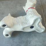 Ceramic zoomorphic dog statue