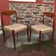Pair of Danish chairs from the 1970s, Moller type.
