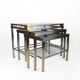 Guy Lefèvre for Maison Jansen, suite of 3 nesting tables, 1970s
