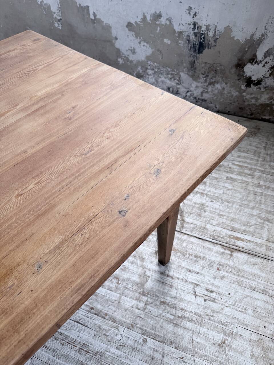 Farm table pitch pine 2 x 1 m from the 1950s