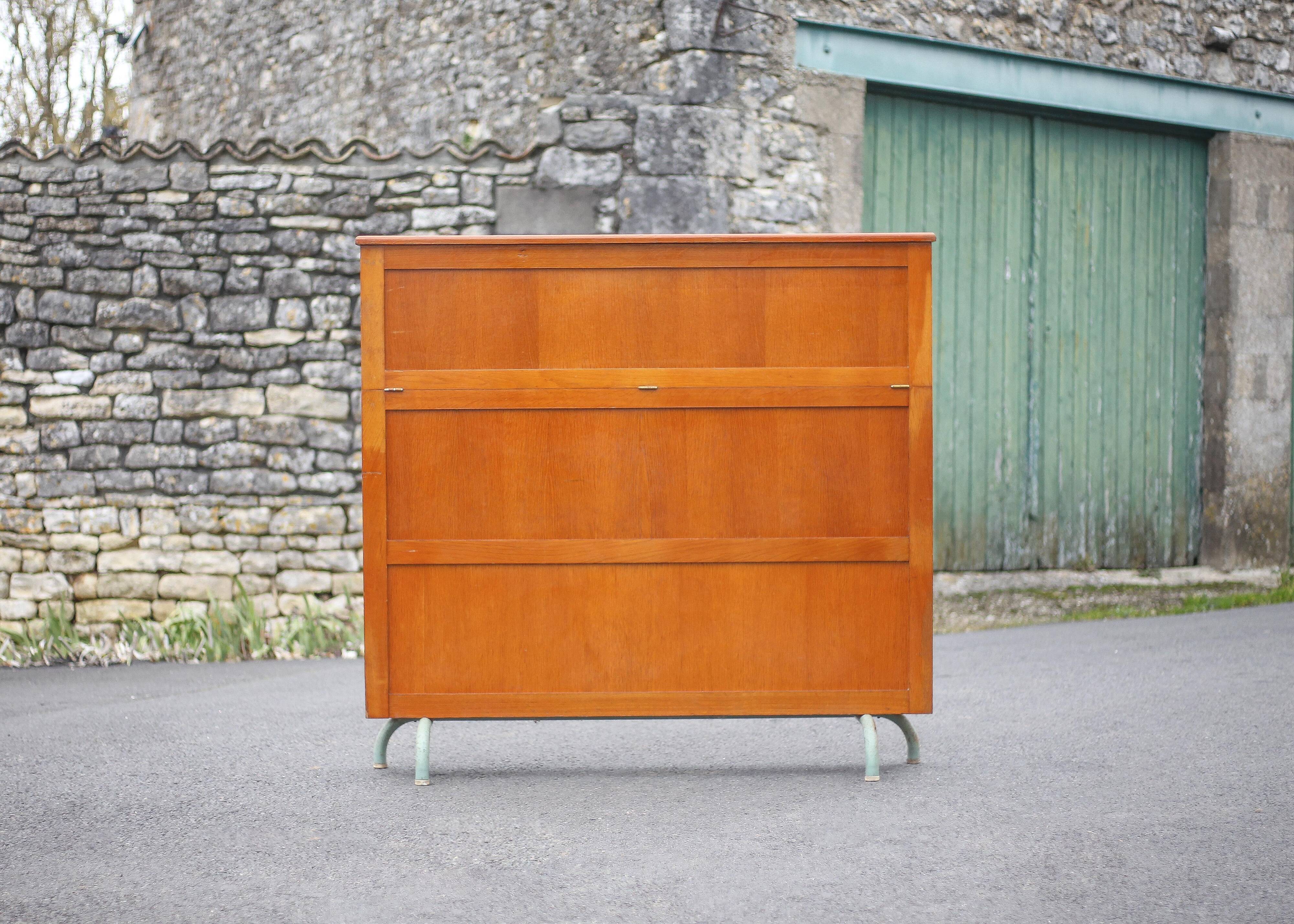 Storage furniture, school furniture, wooden furniture, vintage furniture from the 60s, interior decoration