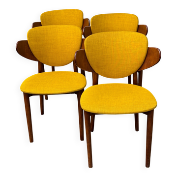 Ensemble de 4 chaises de salle à manger au design vintage